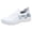 White, variant on WEAIXIMIUNG White Sneakers Women Platform Women's Lace Up Travel Soft Sole Flat Comfortable Shoes Outdoor Leopard Print Mesh Runing Fashion Sports Breathable Shoes