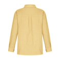 thumbnail image 4 of Womens Cotton Button Down Shirt Casual Long Sleeve Loose Fit Collared Linen Work Blouse Tops with Pocket, 4 of 8