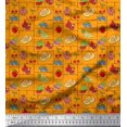 thumbnail image 1 of Soimoi Polyester Crepe Fabric Mix Fruits Print Fabric by The Yard 52 Inch Wide, 1 of 3