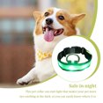 thumbnail image 3 of Collier Incandescent Réglable pour Animaux de Compagnie Randonnée Nuit Randonnée Nuit Marche Étrangleur Rechargeable Éclairé par Animal Colliers Lavables pour Animaux de Compagnie Fournitures Cadeau Vert S, 3 of 8