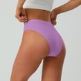 thumbnail image 5 of Liquidation à 50 % de Rabais Culottes pour Femmes en Coton Demi-Enveloppées Taille Haute Couleur Unie Aguichant Culottes pour Femmes, 5 of 5