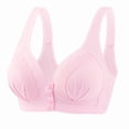 thumbnail image 3 of Timegard 4pc Bras for Women Front Closure Button High Support Ruched Breathable Comfort Everyday Bras, 3 of 4