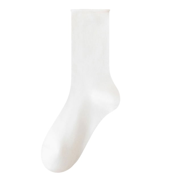 LckLvx Women's Solid Color Mid Calf Socks Colorful Soft Stretchy Crew Socks School Dress Uniform Socks
