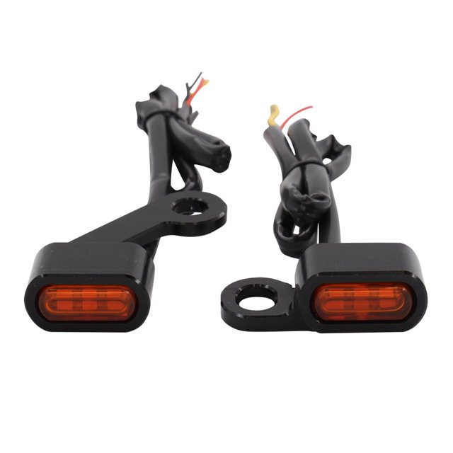 Miulika 2pcs Motorcycle Turn s Universal LED Turn s Indicator Blink Turn Black Orange