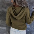 thumbnail image 4 of XZNGL Womens Hooded Solid Color Long-sleeved Sweatshirt Casual Blouse Pullover Tops, 4 of 8