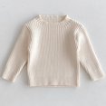 thumbnail image 4 of RXIRUCGD Chandail Tricoté Extensible à Manches Longues Col Rond pour Enfants Hommes et Femmes, Blanc, Taille : 100, 4 of 7