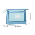 thumbnail image 3 of SLYNSHome Mesh Zipper Pouch Transparent Lightweight Nylon File Folders,A4 Size Multi-Layer Subject Document Organizer Accessories Storage Bag for Office Supplies - Blue, 3 of 6