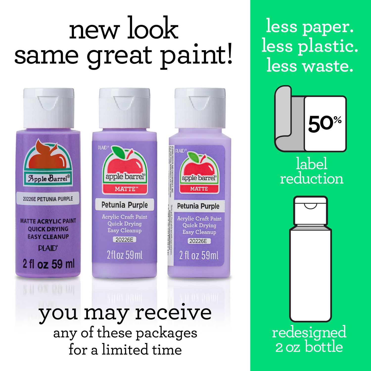 Peinture acrylique mate Apple Barrel Colors, 2 fl oz (59 mL
