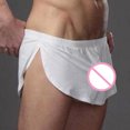 thumbnail image 4 of EOYWHK 3 inch Boxer Shorts for Men Side Split Brief Round Hem Seamless Side Split Silky Lounge Shorts, 4 of 5
