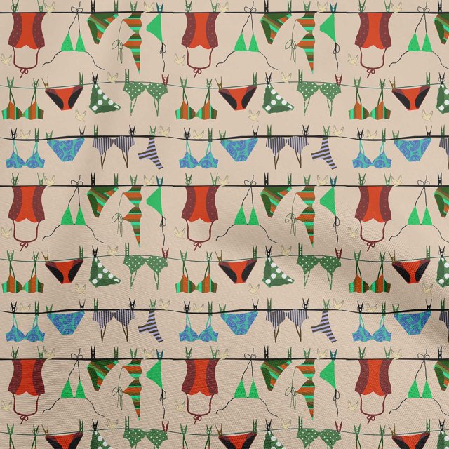 oneOone Velvet Peach Fabric Beach Wear Sewing Craft Projects Fabric Prints By Yard 58 Inch Wide