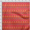 thumbnail image 4 of oneOone Silk Tabby Red Fabric Geometric Craft Projects Decor Fabric Printed By The Yard 42 Inch Wide, 4 of 4