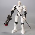 thumbnail image 2 of White Action Figure Robot Toy With 13 Movable Joints And Wings 3D Printed Model Kit For Diy Customization And Stress Relief 6 Inches Tall, 2 of 4