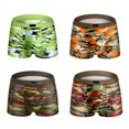 thumbnail image 1 of Caleçon pour Hommes en Modal Imprimé 4 Pcs Extensible Camouflage Boxeur sous-Vêtement Caleçon, 1 of 10