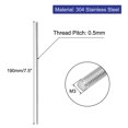 thumbnail image 2 of Unique Bargains M3 x 190mm 0.5mm Pitch 304 Stainless Steel Fully Threaded Rod Silver Tone 10 Pcs, 2 of 3