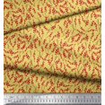 thumbnail image 3 of Soimoi Tissu Cambric en Coton Baies Rouges Fruits Tissu de Décoration Imprimé au Mètre 42 Pouces de Large, 3 of 5