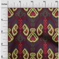 thumbnail image 1 of oneOone Tissu Polyester Lycra Imprimé Tourbillon & Paisley Ikat au Mètre 56 Pouces de Large, 1 of 1