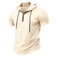 thumbnail image 1 of Timegard Workout Top for Men Breathable Running Loose Hoodies Top Casual Lightweight Solid Color Tee, 1 of 4