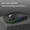 thumbnail image 3 of Wireless Bluetooth Mouse Rechargeable Silent Mouse Dual Mode (Bluetooth 5.1 + 2.4G) with Nano Receiver, 3 of 8
