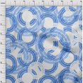 thumbnail image 4 of oneOone Velvet Medium Blue Fabric Geometrical Sewing Craft Projects Fabric Prints By Yard 58 Inch Wide, 4 of 4