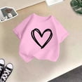 thumbnail image 4 of Vêtements pour Filles T-Shirt à Col Rond Imprimé à Manches Courtes pour Filles Vêtements d'Été pour Filles Hauts pour Filles 9-10 Ans Mode pour Filles, 4 of 4