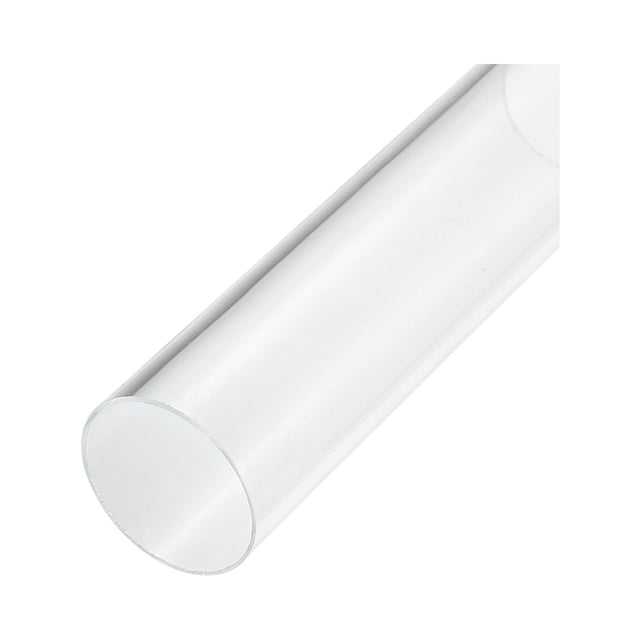 Unique Bargains Acrylic Pipe Clear Rigid Round Tube with a 47mm inner diameter and 50mm outer diameter, measuring 6 inches in length. Made from durable PMMA material, this transparent tube offers high light transmittance and impact resistance. Suitable for use in lamps, lanterns, water cooling systems, and DIY projects.
