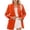 Orange, variant on Wdfiry Womens Dressy Blazer for Work Casual Oversized Fall Long Sleeve Jackets Plus Size Lapel Button Business Coats with Pockets