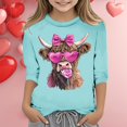 thumbnail image 2 of T-shirt de Mode pour Filles à Manches Raccourcies pour la Saint-Valentin. Bleu Ciel 140/9 A-10 A, 2 of 4