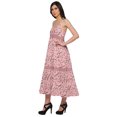 thumbnail image 2 of Moomaya Robe Longue Maxi Imprimée pour Femmes Sans Manches à Col en V Décontractée Évasée Kurta, 2 of 6