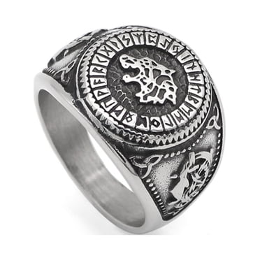 Bague Homme Loup à la Mode Bagues Garçons Bijoux Multifonctions Décoration Accessoires Cadeaux de Noël Anniversaire 13