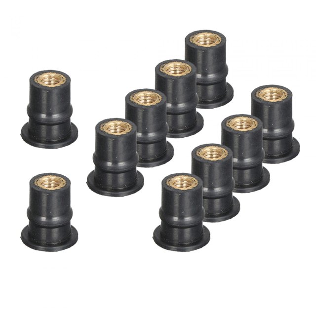 Miulika Rubber Motorcycle Windshield Accessories Windscreen Nuts Accessory 10x M5
