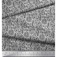 thumbnail image 3 of Soimoi Poly Georgette Fabric Floral & Paisley Block Printed Craft Fabric by The Yard 52 Inch Wide, 3 of 3