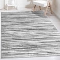 thumbnail image 2 of Tapis Mainstays Moderne Abstrait À Poils Ras, Blanc Et Argent, 5 Pi × 7 Pi, Chambre, Salon, Salle À Manger., 2 of 5