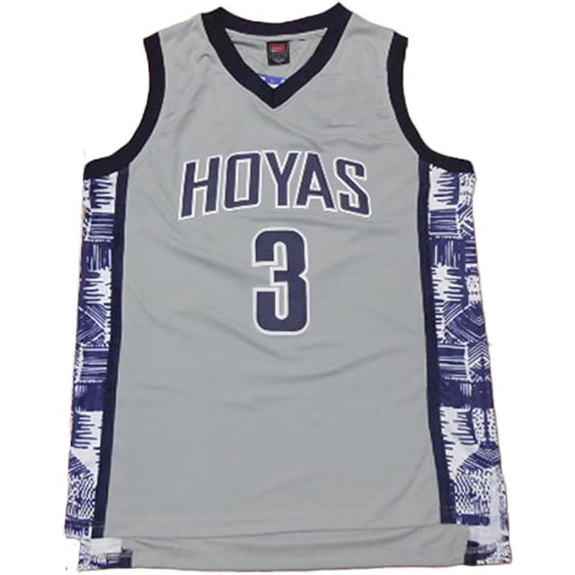 Homme Femme Unisexe Georgetown Collegiate Athletic #3 Rétro Brodé Maillot de Basketball Sport