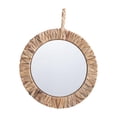 thumbnail image 1 of Frame Woven Mirror Rattan Mirror for Bedroom Living Room Ornament, 1 of 8