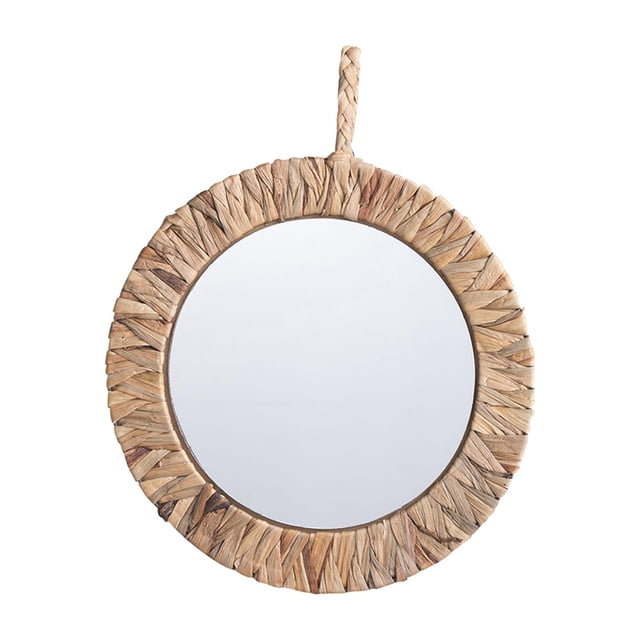 Frame Woven Mirror Rattan Mirror for Bedroom Living Room Ornament