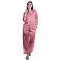 thumbnail image 1 of Moomaya Button Down Pajama Set For Women Notch Collar Nightwear Pants Loungewear, 1 of 6