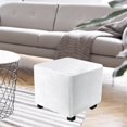 thumbnail image 1 of Dustproof Footrest Foot Stool Slipcover with Elastic Bottom Ottoman Cover White, 1 of 8