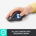 thumbnail image 2 of FYBTO ERGO M575 Wireless Trackball Mouse, Easy thumb control, Precision and smooth tracking, Ergonomic comfort design, Windows/Mac, Bluetooth, USB - Graphite, 2 of 6