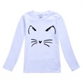 thumbnail image 1 of TIEVOSA Garçons Filles Automne Manches Longues T-Shirt à Imprimés de Chat Dessin Animé Hauts 3-12 Ans, 1 of 4