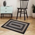thumbnail image 1 of Garvee 2x3 Small Entryway Rug Braided Printed Doormat Washable Boho Door Mat Farmhouse Rustic Geometric Rug for Laundry Kitchen, Black, 1 of 6