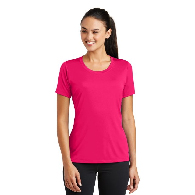 Discontinued Sport-Tek ® Ladies Posicharge ® Tough Tee ™ . Lst320 S Pink Raspberry