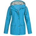 thumbnail image 1 of Manteau de Pluie Uni pour Femmes, Extérieur, Grande Taille, Imperméable, à Capuche, Coupe-Vent, 1 of 2