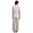 thumbnail image 4 of Moomaya Ensemble de Pyjama en Coton Imprimé à Col Cranté, Boutonné, pour Femmes, Tenue de Nuit, 4 of 6