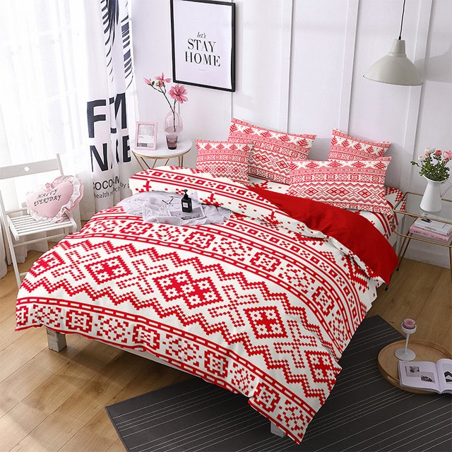 Innerwin Quilt Sets Printed Coverlet Set 3 Pieces Christmas Comforter Bedspread Lightweight Microfiber Breathable Ultra Soft Decor Style P Twin