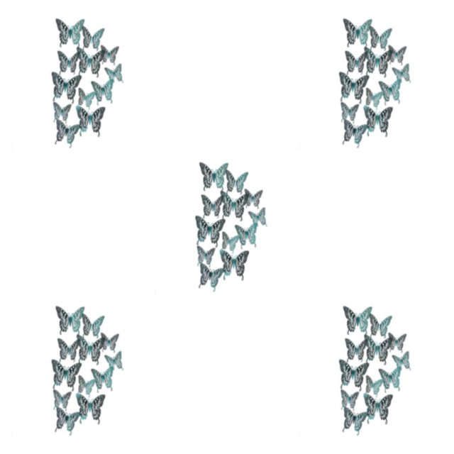 Transemion Glitter And Exquisite Stickers For Amazing Home Decor With Butterflies Various LK12 green 5Set
