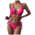 thumbnail image 1 of Womens Swimsuit One Piece Womens Sexy High Breast Contrast Gradient Split Bikini Set Piece Swimsuit, 1 of 6