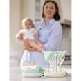 thumbnail image 3 of Momcozy Portable Bottle Brush Set - Baby Bottle Cleaner Kit with Silicone Brush Drying Rack - 6 in 1 Bottle Cleaning Tool for Home and Travel 1 Set Green, 3 of 9