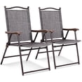 thumbnail image 1 of Costway Set of 2 Folding Sling Back Chair Camping Deck Patio Garden Beach, 1 of 9