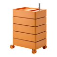 thumbnail image 3 of DOLITY Rolling Storage Cabinet 5 Tier Rotating Storage Cart for Kitchen Dorm Office Orange, 3 of 9