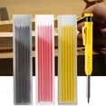 thumbnail image 4 of Crayon de Charpentier Solide de 2,8 mm avec Aiguiseur Intégré, Graphite Résistant aux Rayures, Utilisation Manuelle, Crayon de Marquage pour le Travail du Bois pour la Construction, 4 of 8